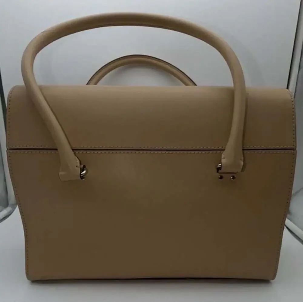 Kate Spade Harwood Place Sinclair Tan Leather Satchel Handbag